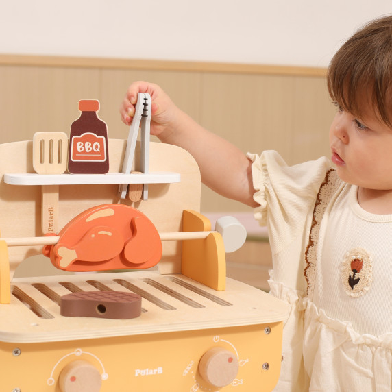 VIGA Wooden BBQ Grill Set