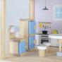 VIGA Wooden Dollhouse Set with Dolls and Accessories
