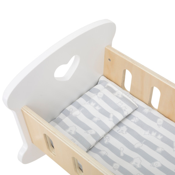 VIGA Wooden Doll Cradle with Heart