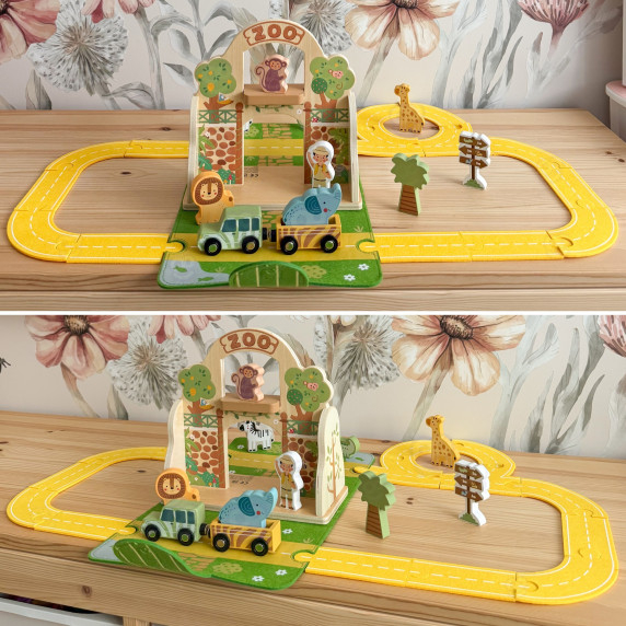 TOOKY TOY Mini Zoo Portable Animal Bag Set