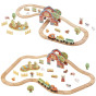 TOOKY TOY Wooden Farm Train Set 48 pcs.