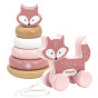 VIGA PolarB Set Fox Wooden Pyramid + Fox for Pulling