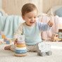 VIGA PolarB Polar Bear Set Wooden Pyramid + Polar Bear to Pull