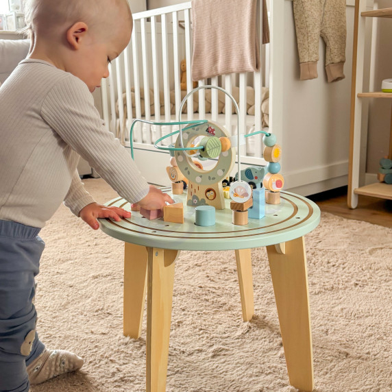 TOOKY TOY Wooden Montessori Activity Table Motor Loop