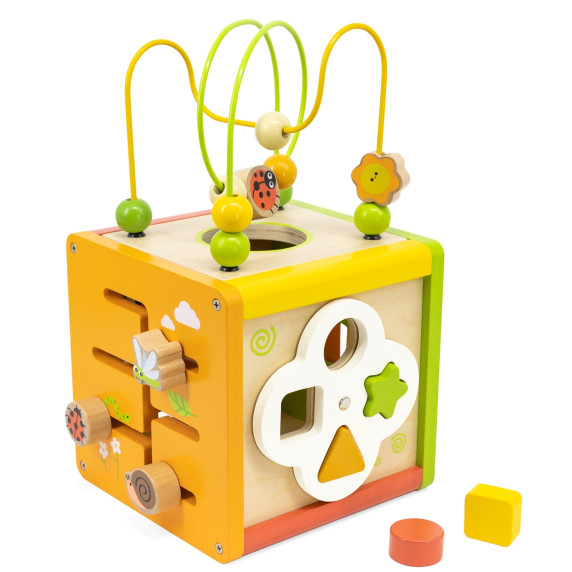 VIGA Wooden Educational Cube 5-in-1