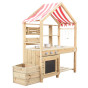 CLASSIC WORLD EDU Large Wooden Kitchen with Roof Accessories