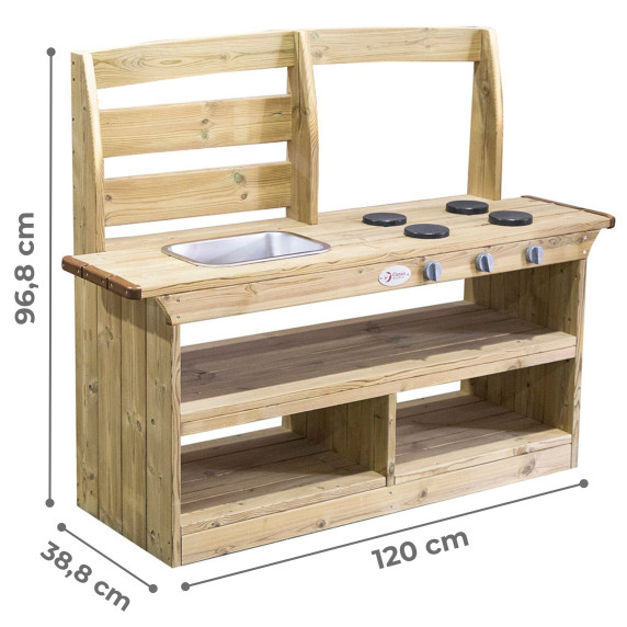 CLASSIC WORLD EDU Wooden Mud Kitchen Large Garden