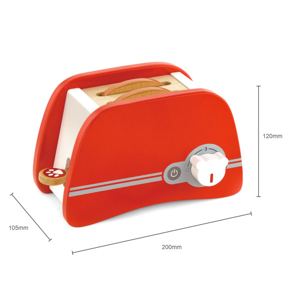 VIGA Wooden Kitchen Toaster For Children Household Appliances FSC Certificate
