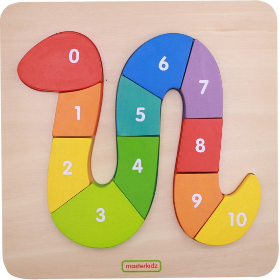 MASTERKIDZ Learning Numbers Counting Up to 10 Wooden Snake