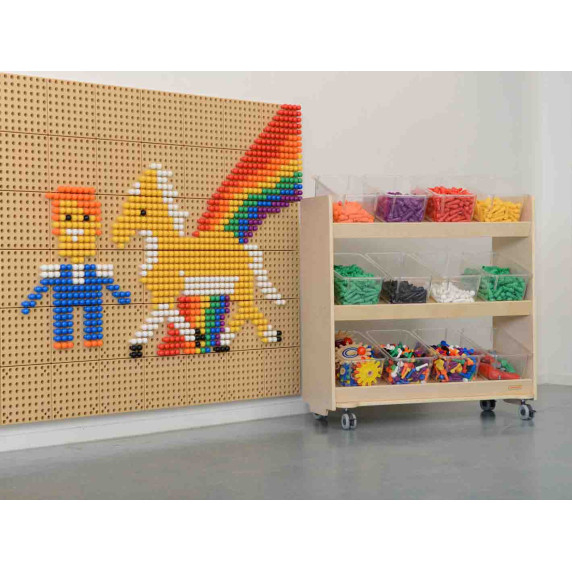 MASTERKIDZ Shelf on Wheels - 3 Shelves for STEM Board Accessories