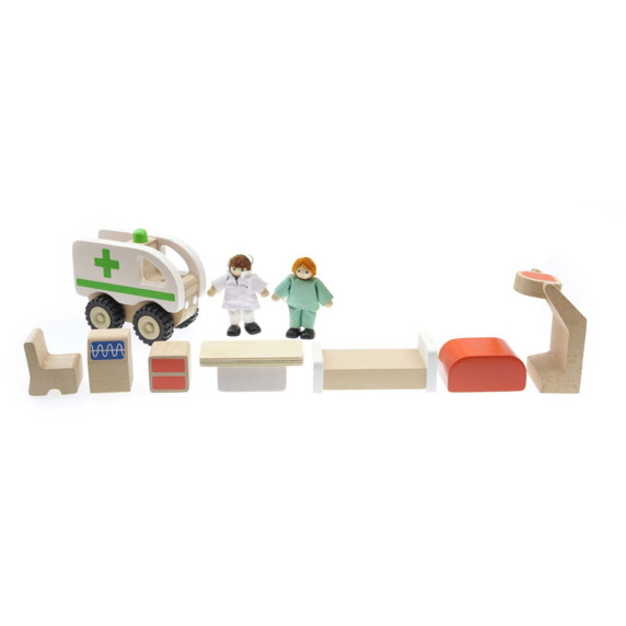 MASTERKIDZ Mini Hospital Wooden Model Set