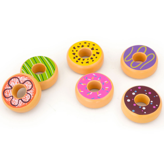 VIGA Wooden Donuts 6 pcs