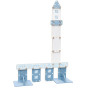 CLASSIC WORLD EDU Huge Wooden Construction Blocks Set Hospital Church Tower 97 pcs.