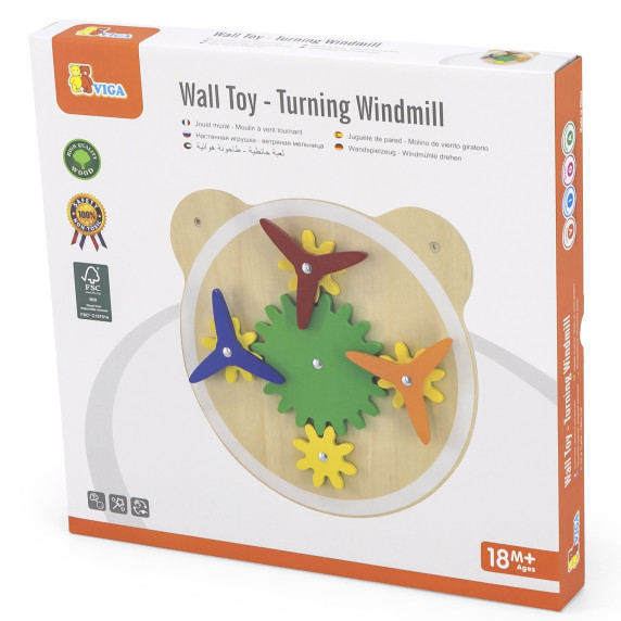 VIGA Wooden Pinwheel Board FSC Montessori Certificate