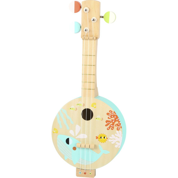 TOOKY TOY Wooden Banjo Learning Game for Kids with Sea Theme