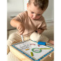 TOOKY TOY Magnetic Chalk Board 2 in 1 Shape Puzzle 117 Pieces FSC Certified