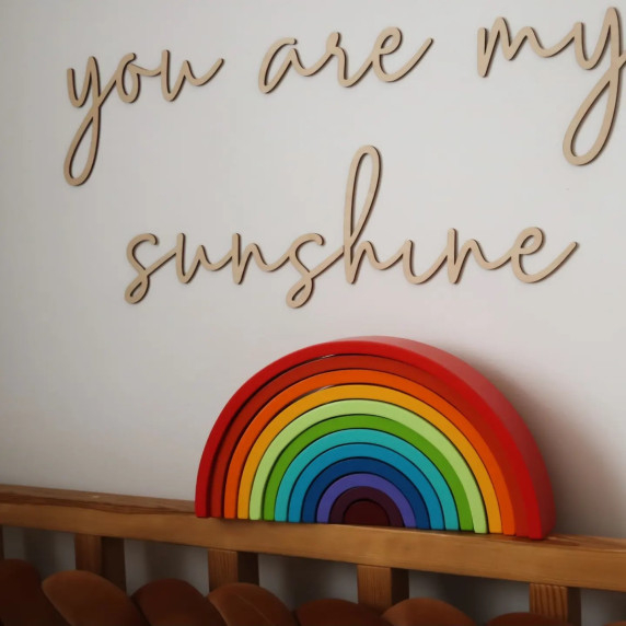 TOOKY TOY Wooden Puzzle Montessori Rainbow