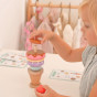 TOOKY TOY Wooden Ice Cream Puzzle Confectioner for Children 12 pcs.