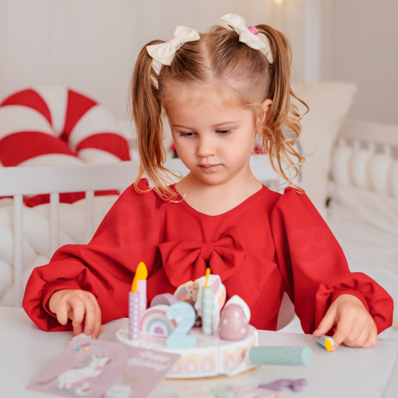 TOOKY TOY Wooden Birthday Cake Cuttable with Velcro