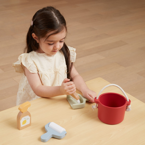 VIGA PolarB Wooden Cleaning Set with Bucket, Brush and Accessories
