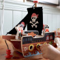 TOOKY TOY Pirate Ship Wooden Figures Set
