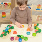 MASTERKIDZ Montessori Vegetables Educational Board Learning Numbers and Colors