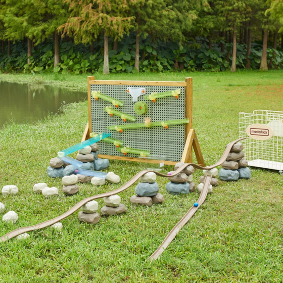 MASTERKIDZ Flexible Ball Track + Rubber Construction Stones 42 pcs.