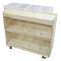 MASTERKIDZ Wooden Bookcase on Wheels with Shelves