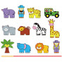 VIGA Wooden Threading Machine Intertwining Blocks Safari ZOO