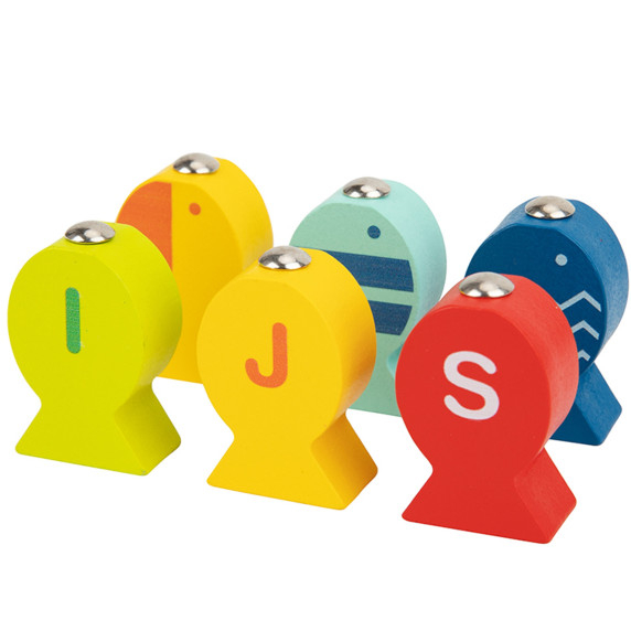 Tooky Toy Wooden Game Fishing Learning Letters 29 pcs.