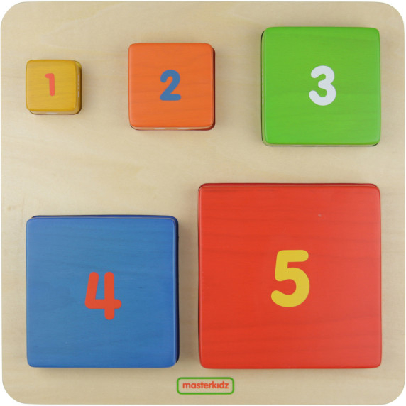 MASTERKIDZ Wooden Pyramid Educational Counting Colors Montessori