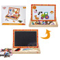 TOOKY TOY Wooden Double-Sided Puzzle Board Magnetic Puzzle Farm