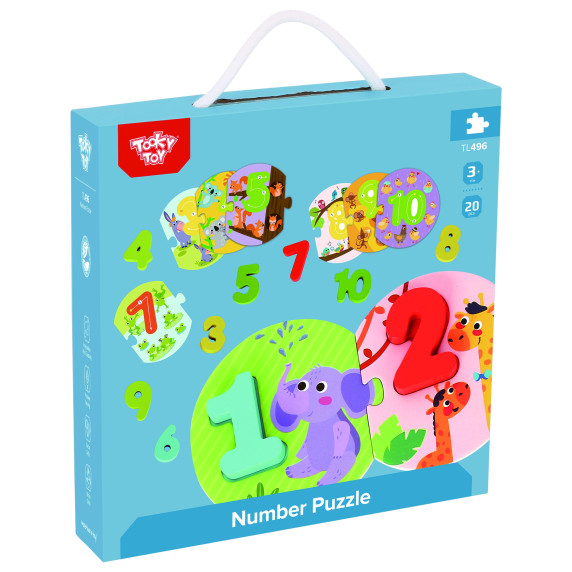 TOOKY TOY Educational Puzzle Montessori Learning to Count
