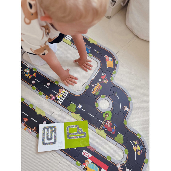 TOOKY TOY Road Puzzle for Children Highway Model 21 pieces FSC Certificate