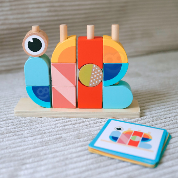 TOOKY TOY Creative Wooden 3D Space Blocks Crab