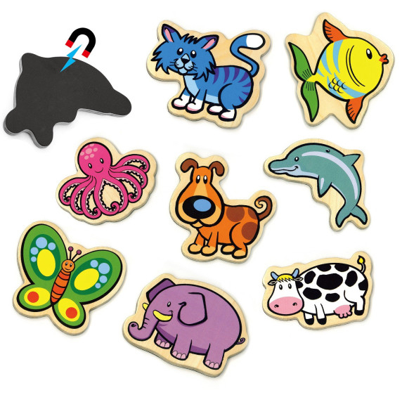 VIGA Wooden Magnets Animals set of 20 pieces