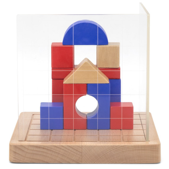 VIGA Wooden Building Game 3D Montessori Blocks