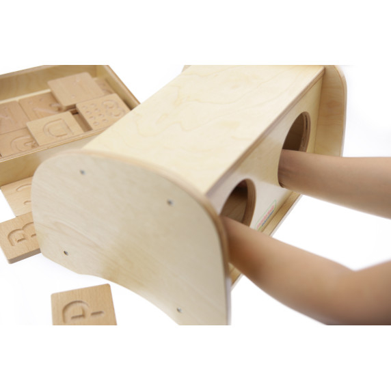 MASTERKIDZ Sensory Toy Recognize Letters, Numbers, and Shapes by Touch Montessori