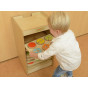 MASTERKIDZ Cabinet for storing educational boards and games 10 pieces with wheels