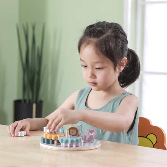 VIGA PolarB Wooden Gears with Animals