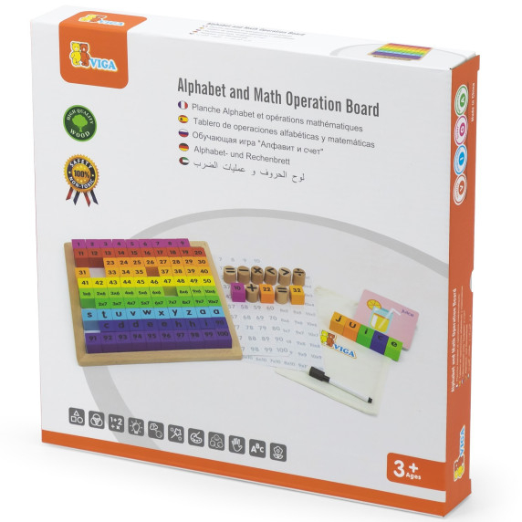 VIGA Mathematical Operational Table with Letters, Numbers and Signs