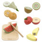 Viga Wooden Fruit Chopping Board Knife PolarB Educational Toy