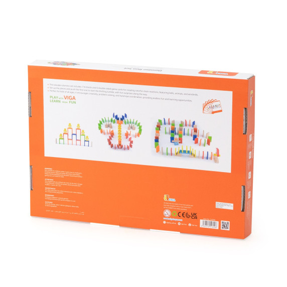 VIGA Wooden Domino Track 122 pcs.