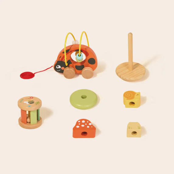 TOOKY TOY Ladybug 3-in-1 Developmental Play Set