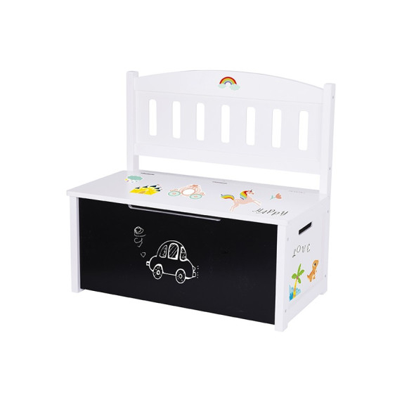 Tooky Toy Wooden Chest Bench with Drawing Board