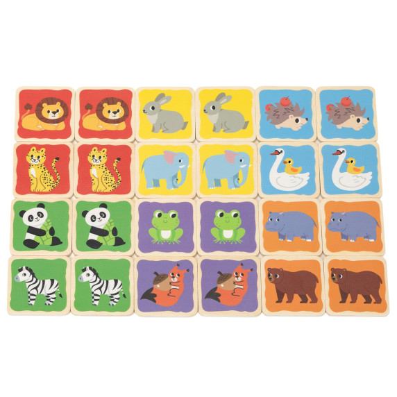 Viga Wooden Memory Game Memo Animals Educational Children 3+