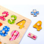 TOOKY TOY Wooden Puzzle Learning to Count Puzzle with Pins Numbers