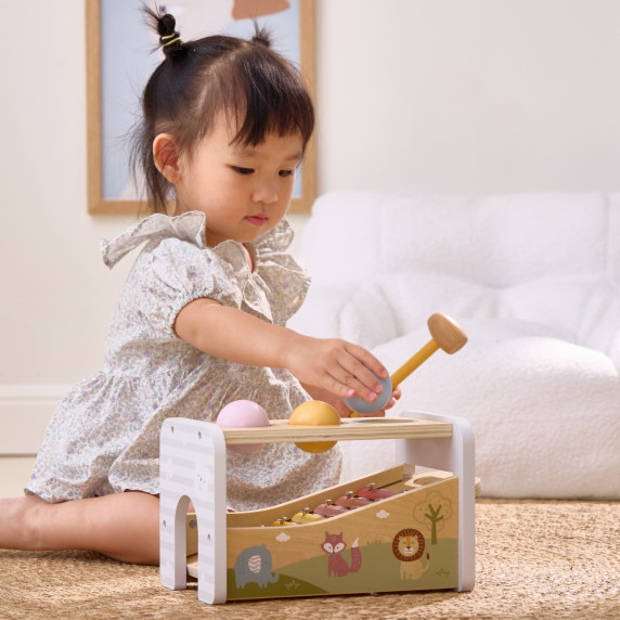 VIGA Wooden Set of Knockout + Xylophone 2 in 1