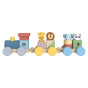 TOOKY TOY Wooden Train with Animals Blocks Montessori Puzzle