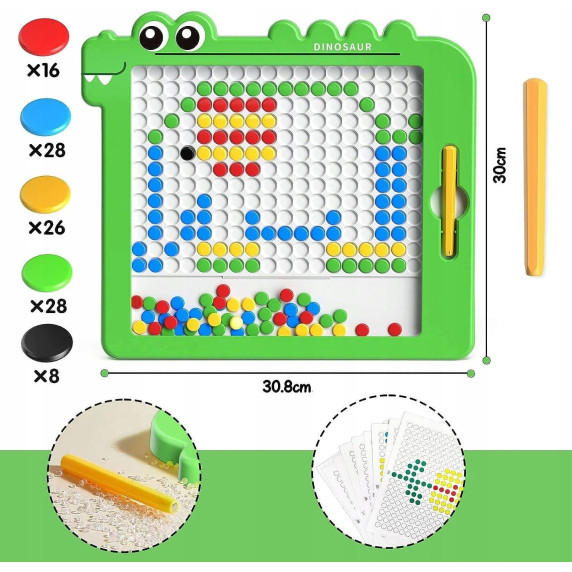 WOOPIE Magnetic Board for Children Montessori MagPad Dinosaur